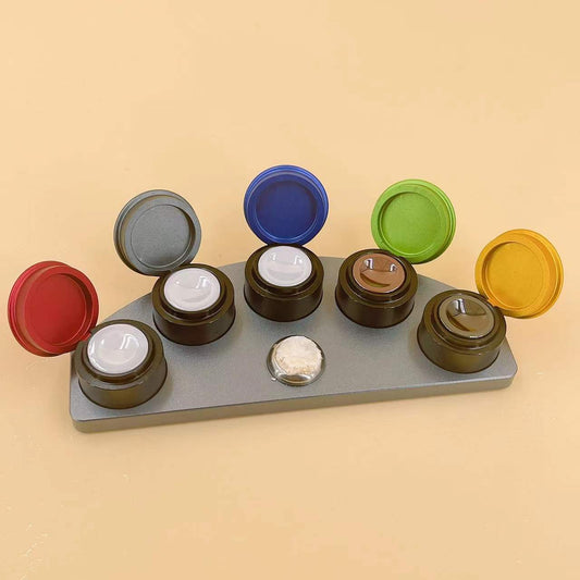 Support de gobelets à huile en alliage moulé sous pression, 5 récipients, couvercle coloré sécurisé, réparation de montres