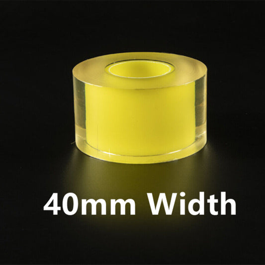 Transparent 40mm protective film for silver watch bands, guards jewelry from scratches and wear.