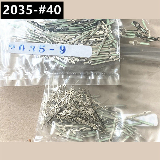 100 Sets 9 mm grüne Leuchtzeiger mit silbernem Rand für Miyota 2035 Quarzwerk
