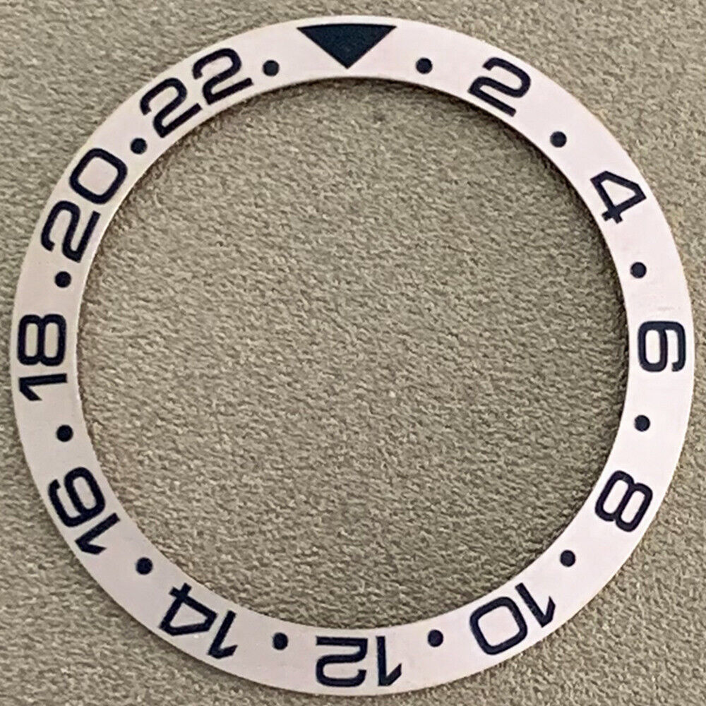 Matte Rainbow Blue Golden Ceramic Bezel Insert for 38mm/40mm watches, durable and stylish replacement accessory.