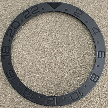 38 mm/30,5 mm mattierter regenbogenblau-goldener Keramik-Uhrenlünetteneinsatz passend für 40-mm-Gehäuse