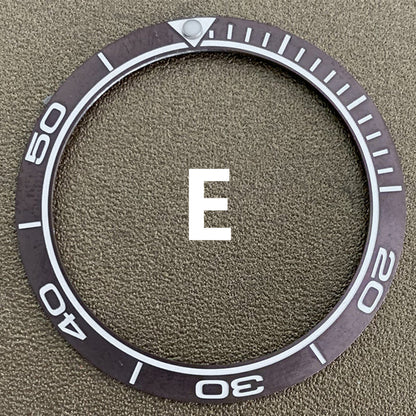 Lunette de montre en aluminium doré bleu arc-en-ciel mat 38 mm/30,5 mm