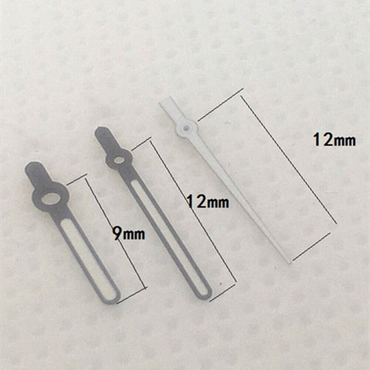 Aiguilles de montre luminescentes vertes et blanches de 12 mm pour mouvement à quartz Miyota 7T35