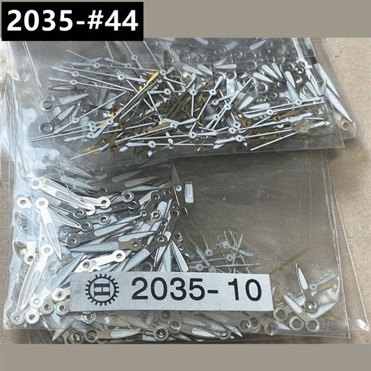 Lot de 100 aiguilles de montre luminescentes vertes argentées de 10 mm pour mouvement à quartz Miyota 2035
