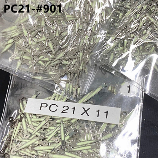 Lot de 100 aiguilles lumineuses vertes de 11 mm pour mouvement à quartz Hattori Epson PC21