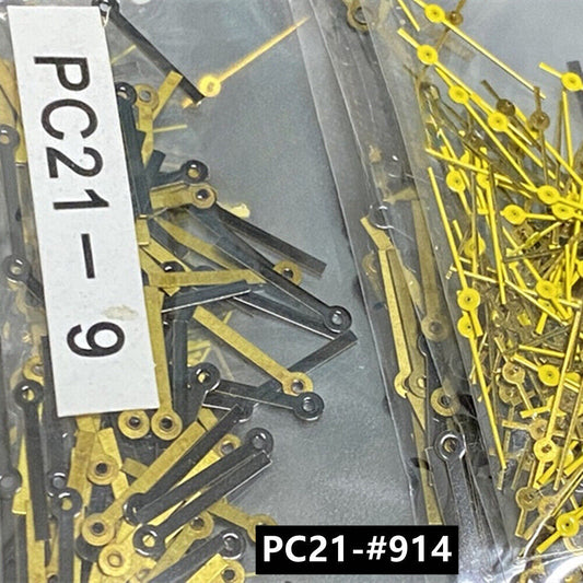 100 Sets 9mm Gelbe Sekundenzeiger Uhrzeiger für Epson PC21 Quarzwerk