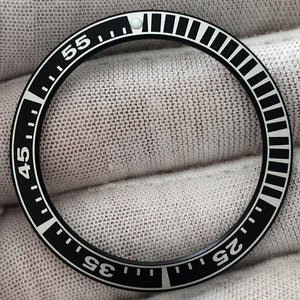 39.9mm/31.6mm Black Bezel Black Radian Aluminium Watch Bezel Insert Watch Parts