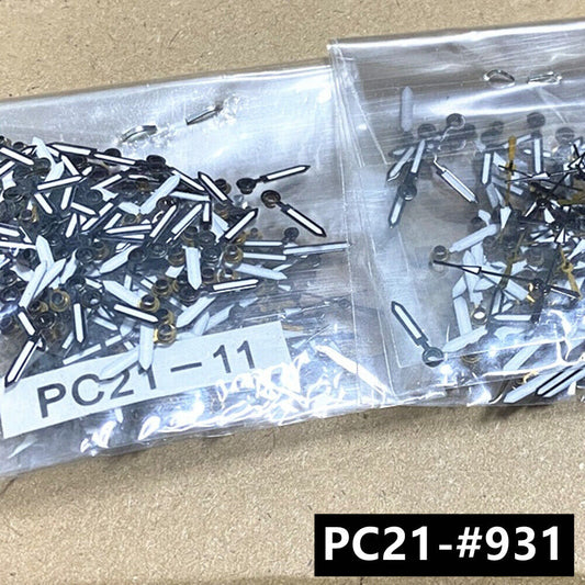 Lot de 100 aiguilles de montre noires de 11 mm pour mouvement à quartz Epson PC21