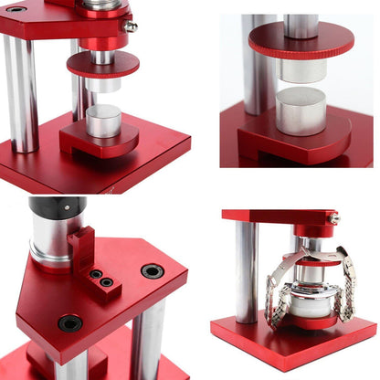 Watch Repair Case Cover Press Tool Pressor Closer Tools with 20 Fittting Dies