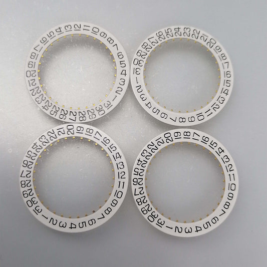 Generic Date@3 white date disk wheel for ETA 2824-2 watch movement, precise replacement part.
