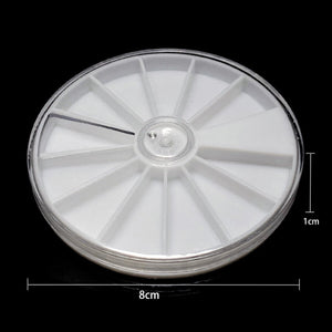 5pcs Round 12 Grids Compartments PPTransparent Containers Storage Organizer
