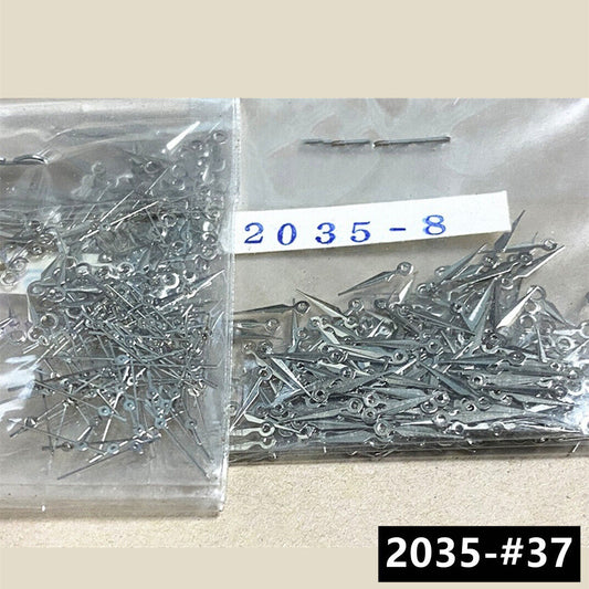 100 Sets 8 mm silberne 3D-Uhrzeiger in Pfeilform für Miyota 2035 Quarzwerk