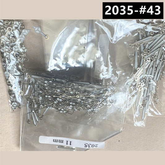 Lot de 100 aiguilles de montre luminescentes vertes de 11 mm pour mouvement à quartz Miyota 2035