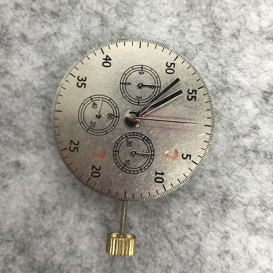 Asian 7750 Automatic chronograph movement showing ETA 7753 configuration with subdials at 3, 6, and 9 o?clock.