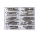 100pcs Alloy Watch Band Clasp Tube Friction Pin Pressure Bars Pins Rivet Ends