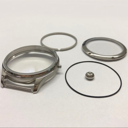 44mm stainless steel Seagull watch case with sapphire glass, compatible with ST3600 and ETA6497 movements.