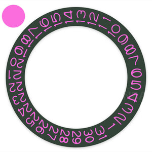 Dark Hunter Green Background Rose Pink Font Date Wheel for Miyota NH35 NH36