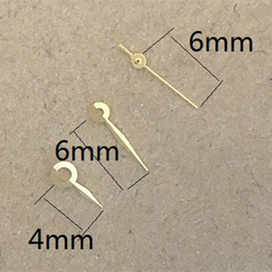 6mm golden watch hands without lume for Epson TMI VJ12 quartz movement