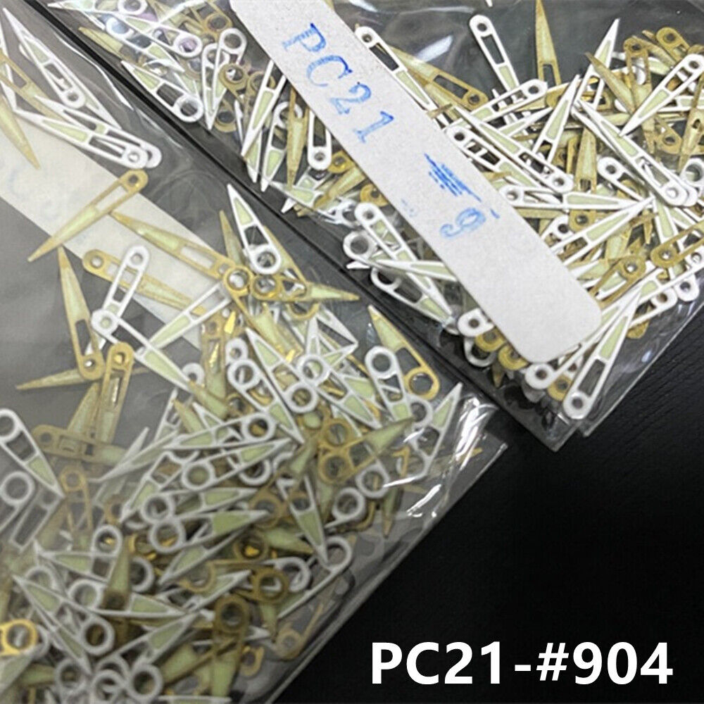 Lot de 100 aiguilles lumineuses vertes pour montre à quartz Hattori Epson PC21