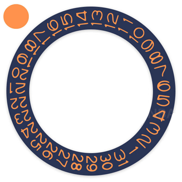 Denim Blue Background Tangerine Orange Font Disk Date Wheel for Miyota NH35 NH36