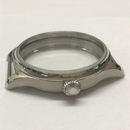 44mm stainless steel watch case by Seagull, fits ST3600/ST3621 and ETA 6497/6498 movements, crystal included.