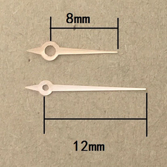 Aiguilles de montre en forme de flèche rose doré de 12 mm pour mouvement à quartz Hattori Epson VJ34