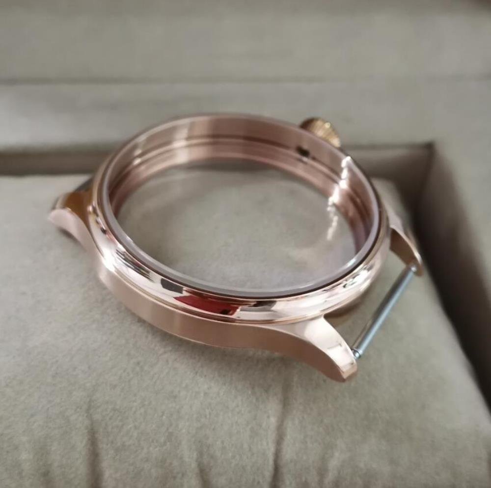 44 mm 316L Uhrengehäuse aus Saphir für Seagull ST3600/ST3621/ETA6497/ETA6498 Uhrwerk
