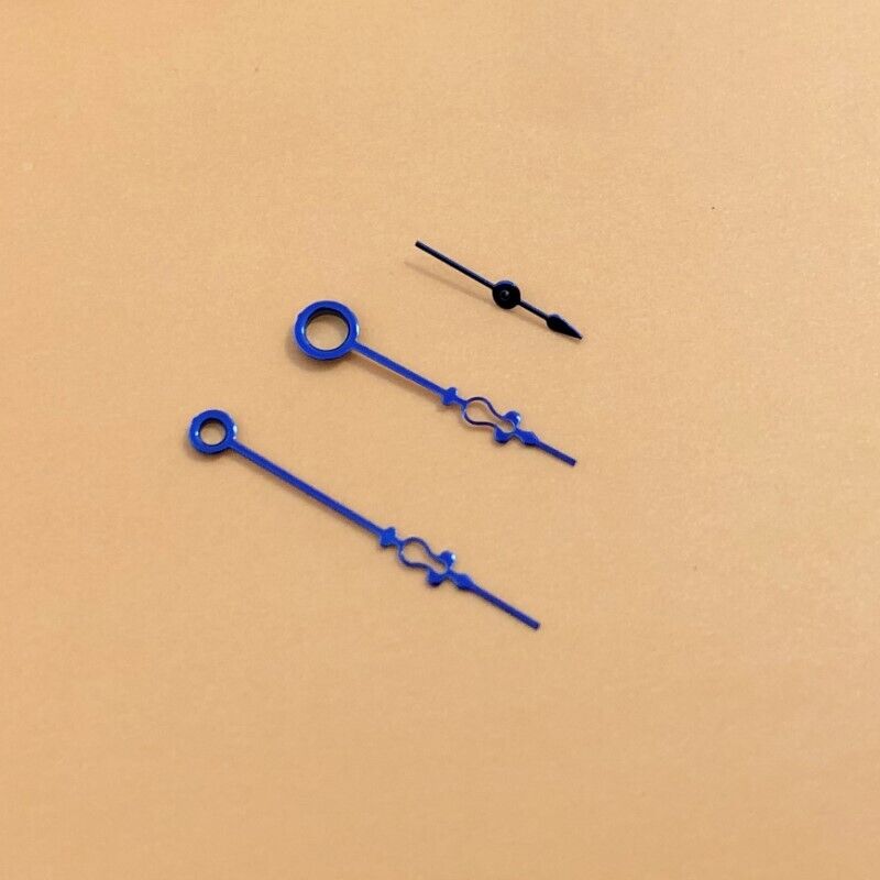 Blue floral watch hands designed for Seagull ST3600 mechanical movement, stylish upgrade accessory.