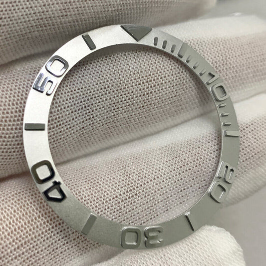 38 mm/30,8 mm Silber Konvex Charakter SUB Stahl Uhr Lünette Einsatz Uhr Teile