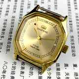 Octagonal Golden Dial China Made Tianjin Factory Manual Mechanical Watch