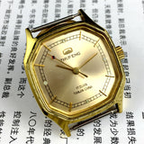 Octagonal Golden Dial China Made Tianjin Factory Manual Mechanical Watch