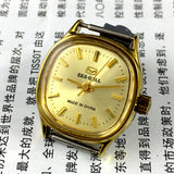 Golden Dial Golden Nail China Tianjin Seagull Manual Mechanical Ladies Watch