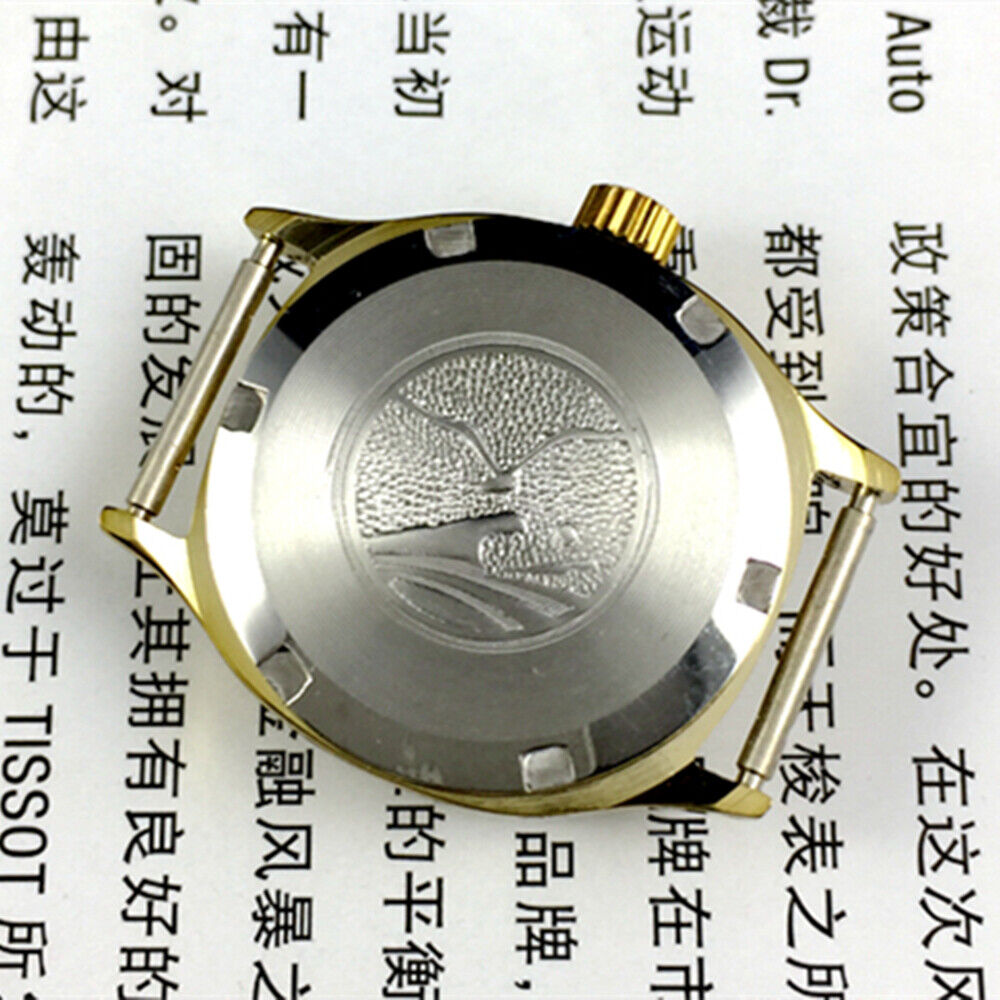 Seagull ladies watch with golden dial, 19 jewels, manual mechanical movement, crafted in Tianjin for elegant style.