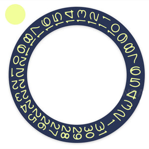 Denim Blue Background Lemon Yellow Font Disk Date Wheel for Miyota NH35 NH36