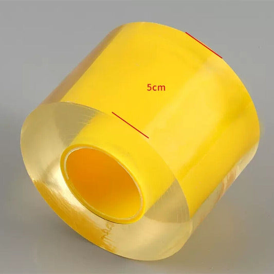 Transparent protective film for 5cm silver watch band, guards against scratches and wear.