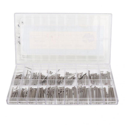 200pcs 8-27mm Watch Band Spring Bars Strap Link Pins Watch Link Pins Tool Set