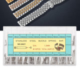 200pcs 8-27mm Watch Band Spring Bars Strap Link Pins Watch Link Pins Tool Set