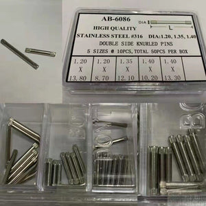 1.2mm 1.35mm 1.4mm Thick Ends Knurled Bar Watch Band Bracelet Link Pin AB-6086