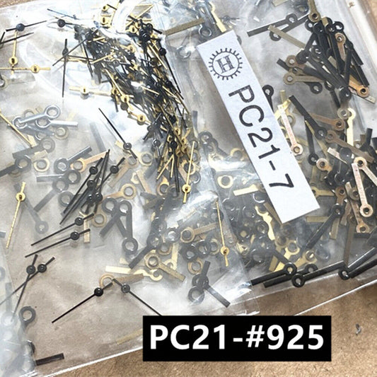 100 Sets 7 mm schwarze Uhrzeiger für Hattori Epson PC21 Quarzwerk