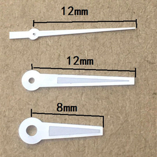 Aiguilles de montre lumineuses vertes argentées de 12 mm pour mouvement à quartz Epson TMI VJ12