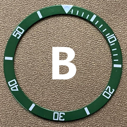 Green aluminum bezel insert for 39mm watch customization  