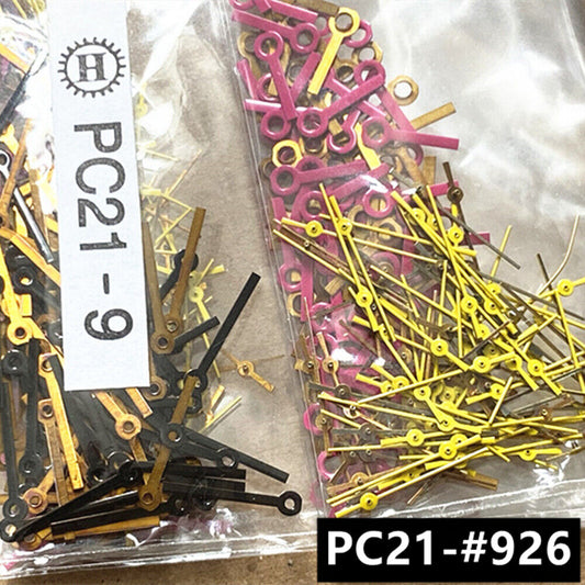 100 Sets 9mm Rose Red Zeiger Uhrzeiger für Epson PC21 Quarzwerk