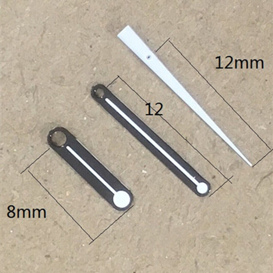 Aiguilles de montre rondes blanches de 12 mm pour mouvement à quartz Miyota 7T35