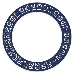 Denim Blue Background White Font Disk Date Wheel for Miyota NH35 NH36