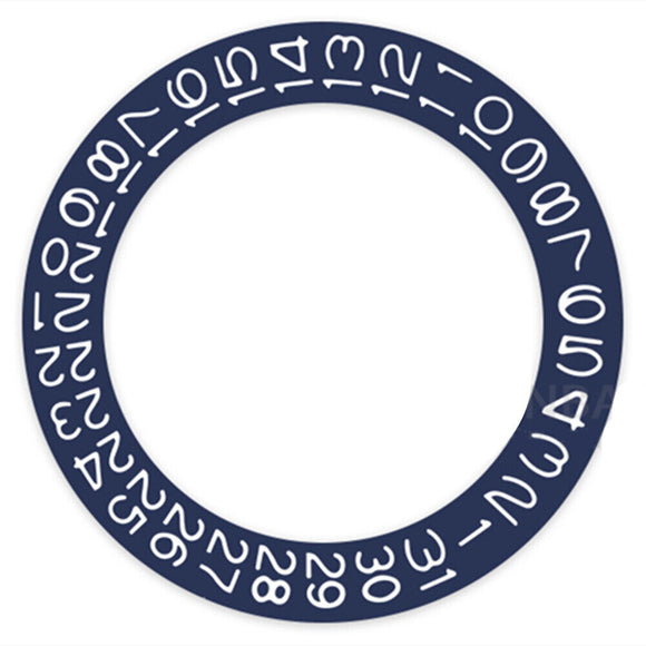 Denim Blue Background White Font Disk Date Wheel for Miyota NH35 NH36