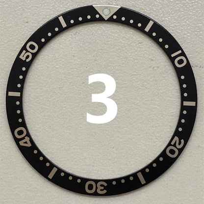 38 mm/31,5 mm mehrfarbige Ziffern-Uhrenlünette aus Aluminium, Uhrenteile