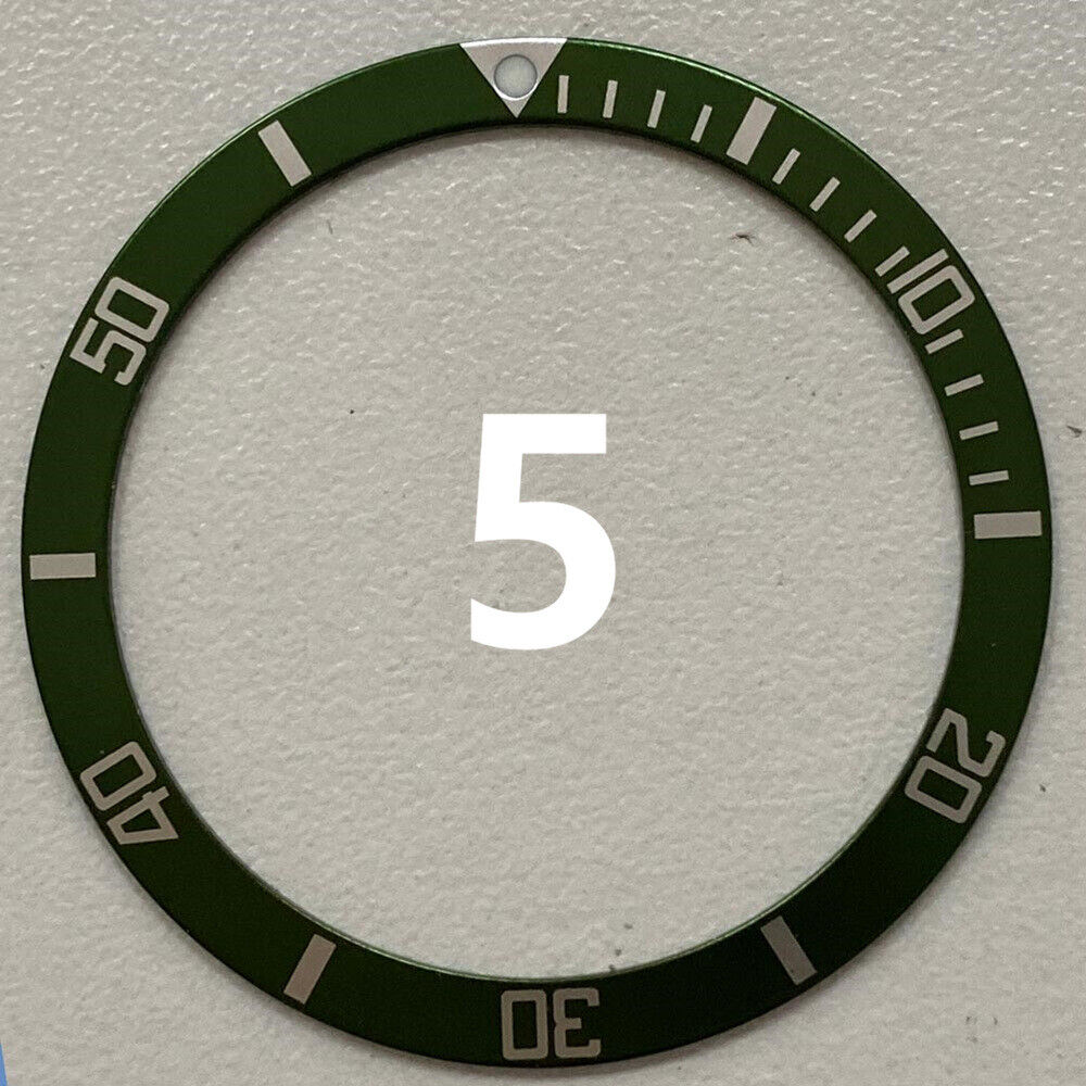 38mm multi-color numeral aluminum watch bezel insert for precise customization and stylish watch enhancement.
