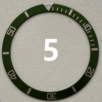 38 mm/31,5 mm mehrfarbige Ziffern-Uhrenlünette aus Aluminium, Uhrenteile