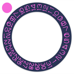 Denim Blue Background Rose Pink Font Disk Date Wheel for Miyota NH35 NH36