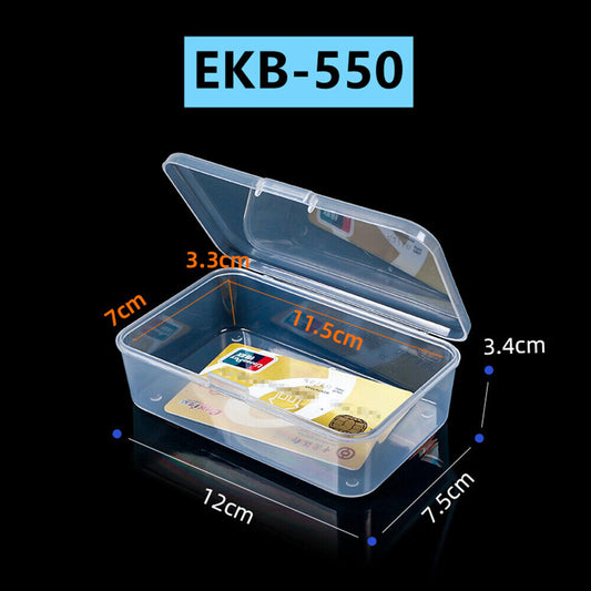 3 stücke 3,4 x12x7,5 cm Keine Grids Rechteckigen Toolbox Box Container Lagerung Klappdeckel